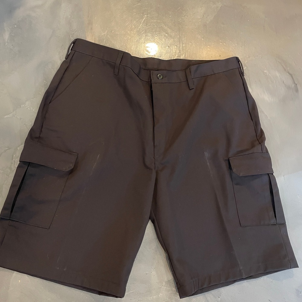 Red Kap Mens Black Cargo Work Shorts PT66BKA Size 42 Utility Tactical New FLAW